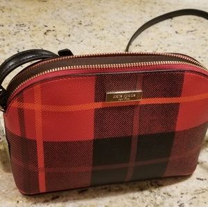 Kate Spade Hanna red black plaid NWT bag crossbody